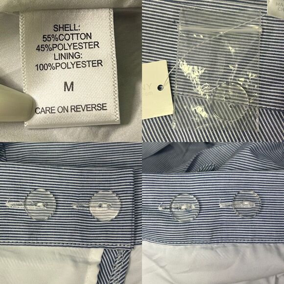 NWT New York & Company Blue Wrap Around Maxi Skirt Size M Striped Ruffle - Picture 12 of 13